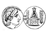 Coin of Antiochus VII Sidetes 138-129 BC